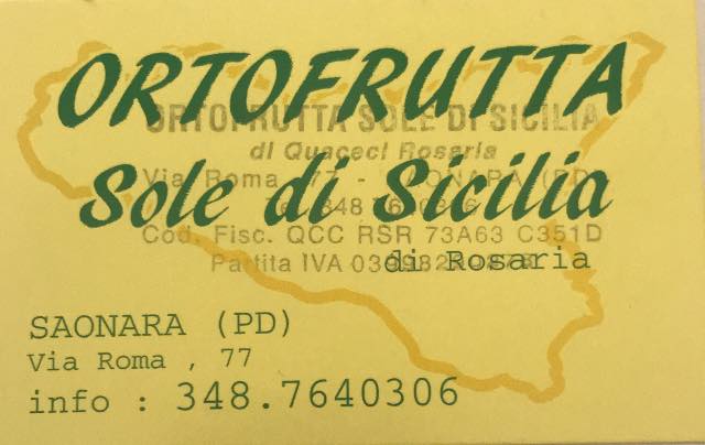I negozi che consegnano la spesa a domicilio a Padova e Saonara: Ortofrutta sole di Sicilia