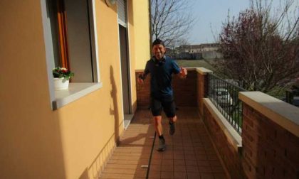 Padova, runner corre 100 chilometri sul balcone