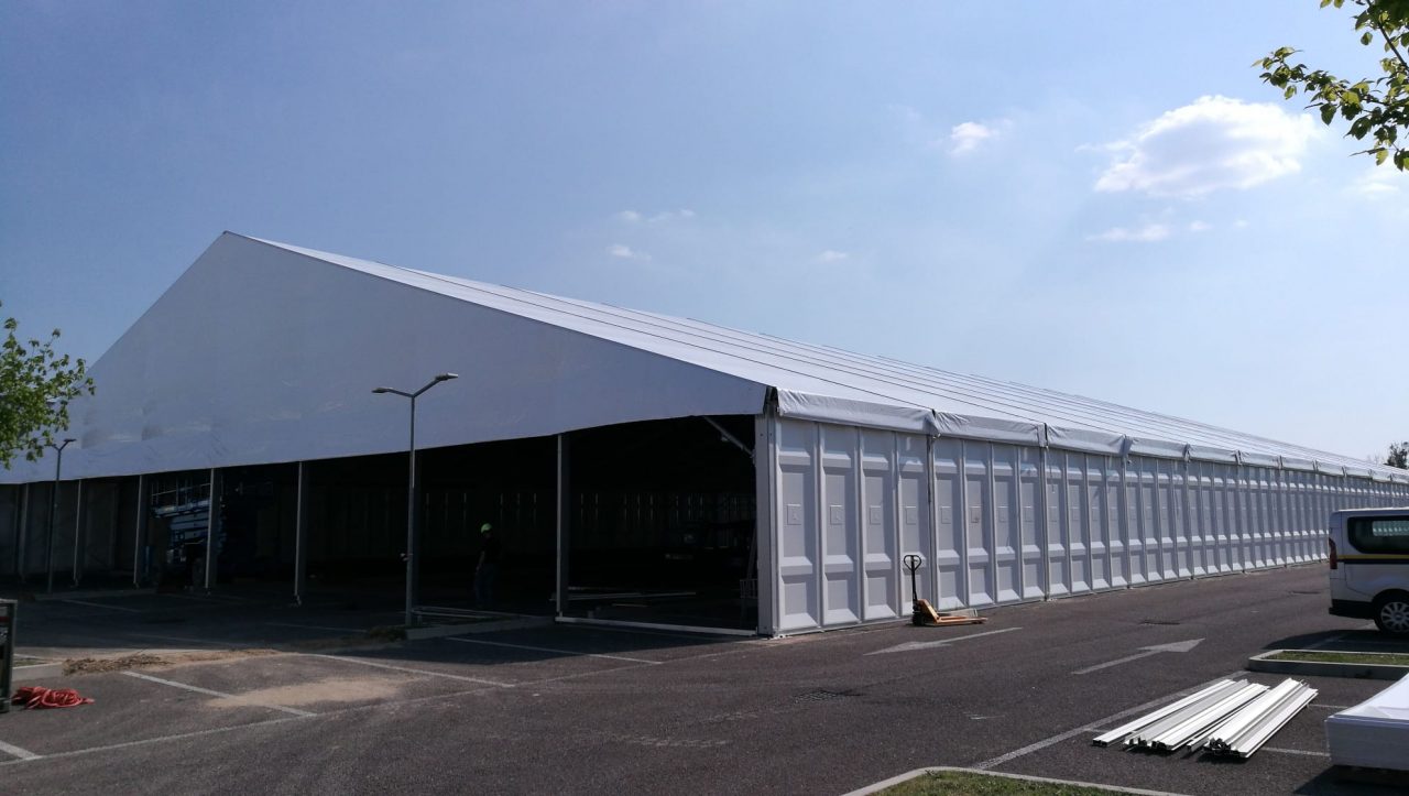 Schiavonia: concluso il montaggio dell’ospedale da campo donato dal Qatar