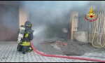 Garage a fuoco a Saccolongo, i vigili del fuoco domano le fiamme