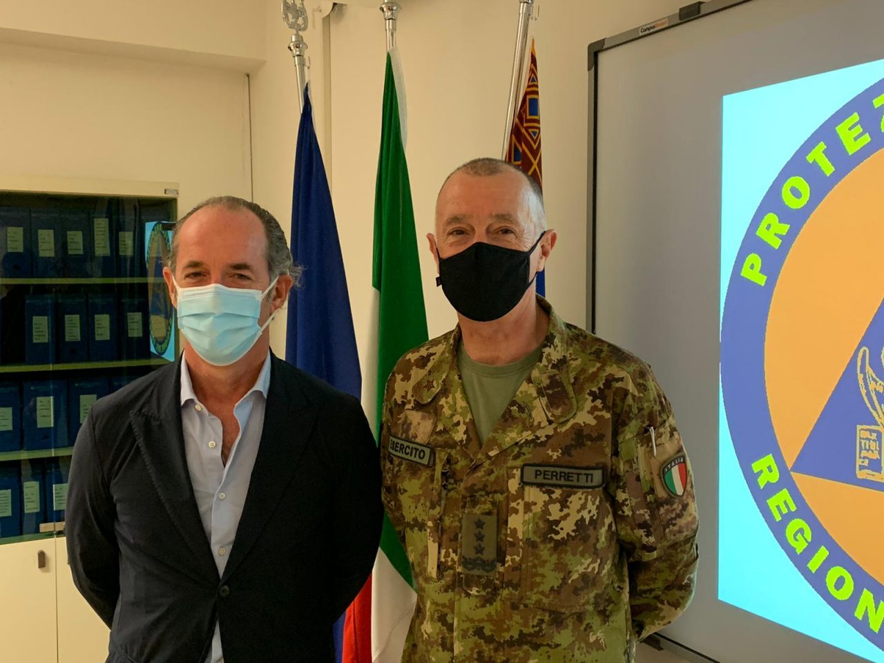 Il Generale di Corpo d’Armata Roberto Perretti incontra Luca Zaia