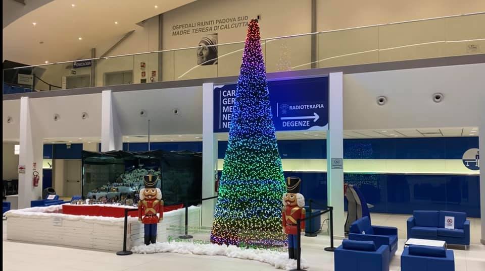 Da Vo’ è stato donato all’ospedale di Schiavonia un albero di Natale per dire “grazie” ai medici