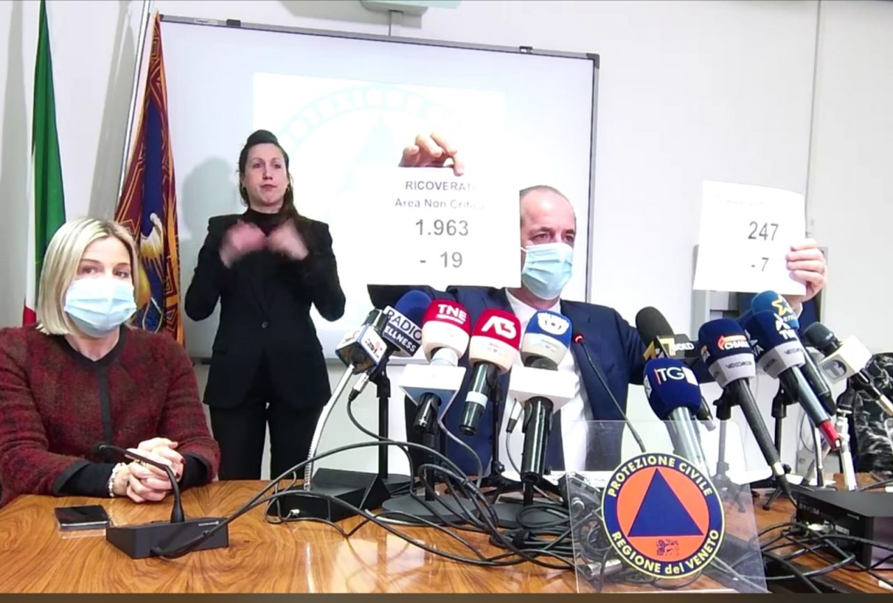 Zaia: “Contagi Covid in calo, oggi non presento nessuna ordinanza ma serve responsabilità”
