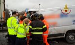 Incidente sulla SR 308: furgone tampona un autoarticolato, ferita una donna