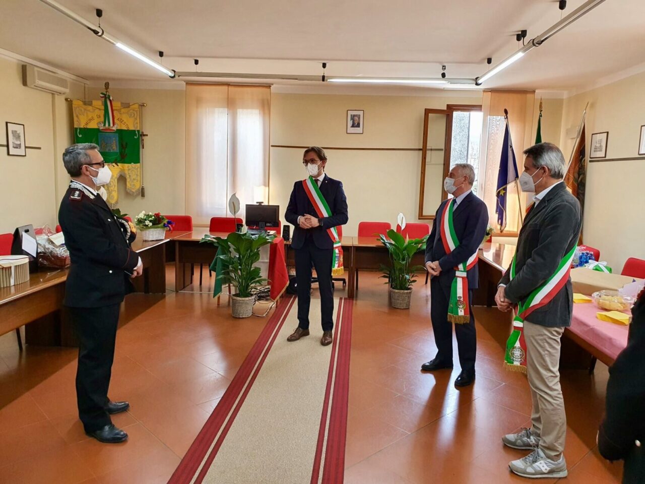 Prima visita del Generale Antonio Paparella ai comuni colpiti dalla pandemia