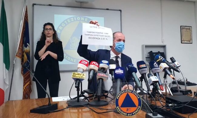 Covid, Zaia: “Tutti vaccinati entro l’estate dai 60 anni in su” | +1094 positivi | Dati 21 aprile 2021