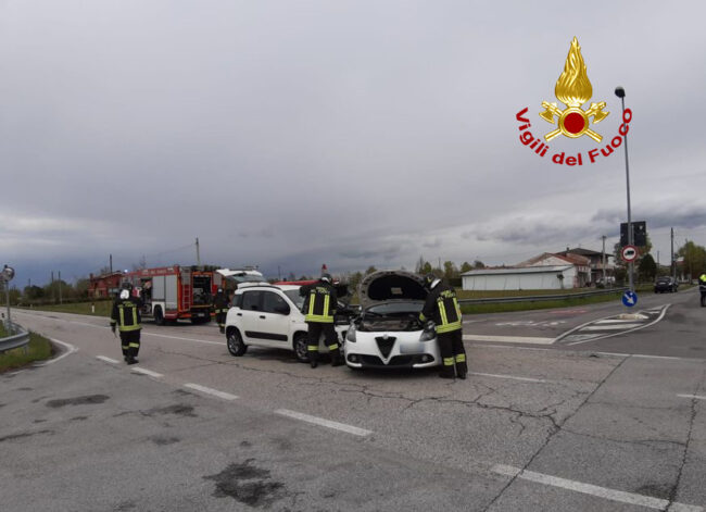 Incidente a Borgoricco, scontro sulla provinciale 88: un ferito 