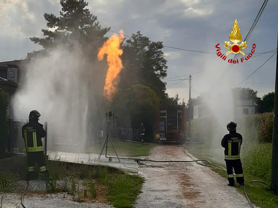 Grossa perdita di gas da serbatoio a Maserà
