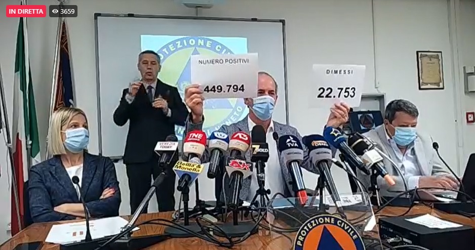 Covid, Zaia su obbligo vaccinale: “Meglio contrastare le fake news” | +331 positivi | Dati 23 agosto 2021