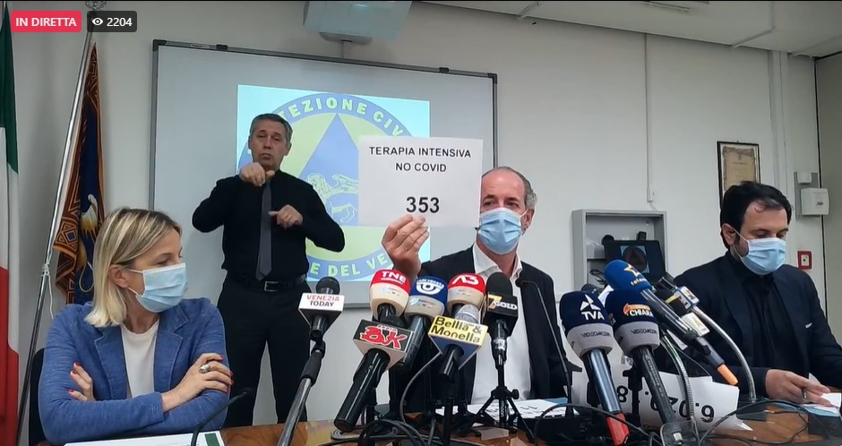 Covid, Zaia: “Veneto, i sanitari non vaccinati sono ancora 17mila” | +460 positivi | Dati 2 agosto 2021