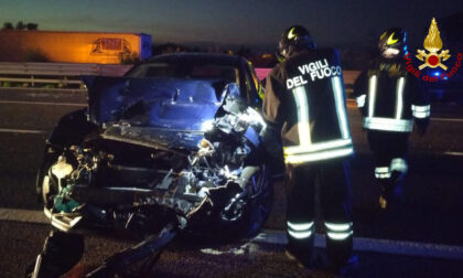 Schianto in autostrada nel padovano, tre auto coinvolte e un ferito