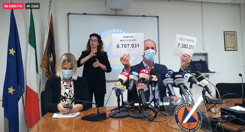 Covid, Zaia: “Over 80, prenotazioni aperte da oggi per la terza dose” | + 472 positivi | Dati 30 settembre 2021