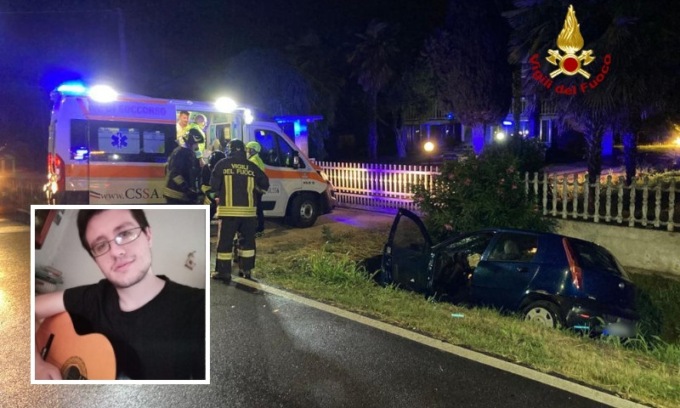 Tragico incidente, finisce con l’auto nel fosso e si schianta contro il muretto: addio Giulio