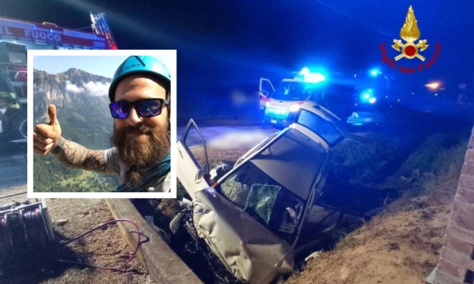Finisce con l’auto nel canale e si schianta contro il muretto della casa: addio a Thomas Gastaldello