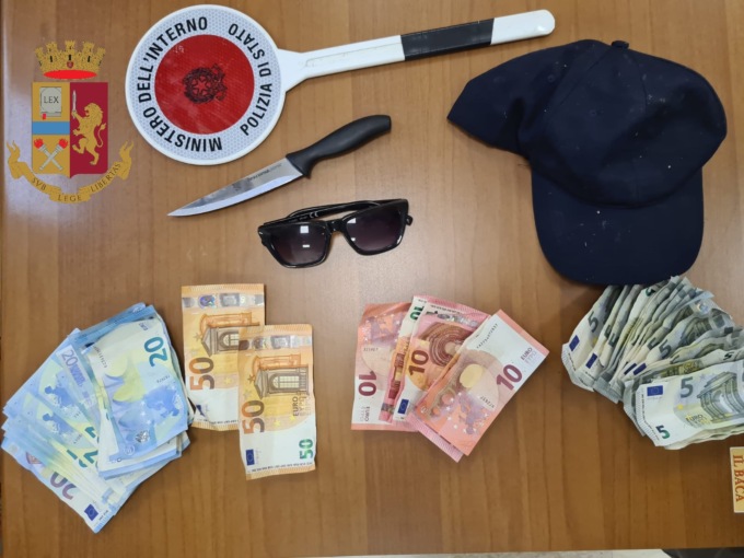 Tabaccheria rapinata per ben due volte dell’intero incasso: 22enne fermato