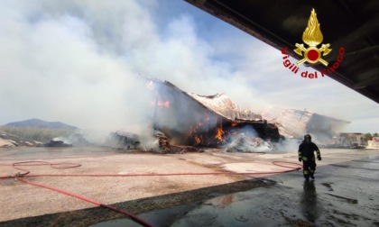 In fiamme un'azienda agricola a Pernumia: morti alcuni vitellini