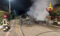 Incendio distrugge camper a Limena, scoppiata anche una bombola GPL