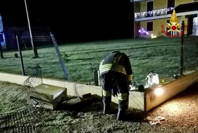 Borgoricco, perdita di gas dal contatore di una casa “distrutto” da un autotreno in manovra