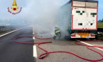 Padova, si incendia il semirimorchio del camion in Tangenziale est