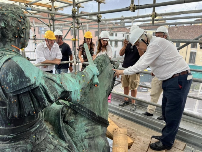 Un ponteggio speciale permetterà ai visitatori di “guardare negli occhi” il Gattamelata