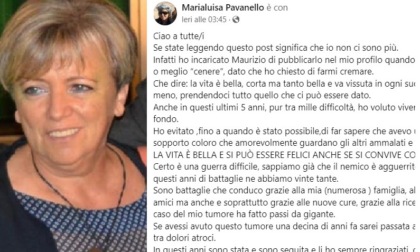 "Se leggete questo post significa che io non ci sono più": la toccante storia (e il monito) di Marialuisa Pavanello