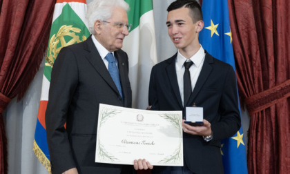 Damiano Toniolo di Villa del Conte premiato dal Presidente Mattarella come Alfiere della Repubblica