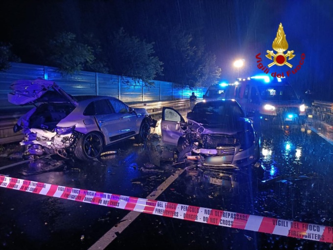 Grave frontale tra Audi A4 e SUV lungo la SR308: tre feriti