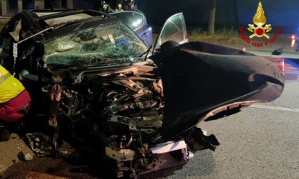 Suv si schianta con un albero, ferito un bambino