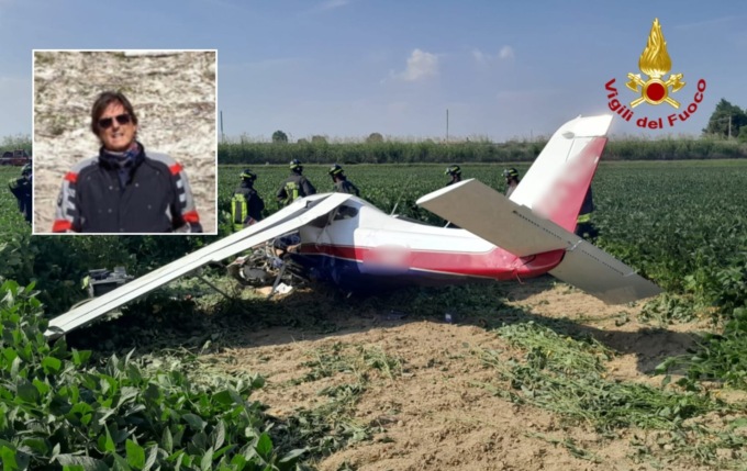 Ultraleggero precipita a Campolongo Maggiore, morto il pilota padovano Nicola Baso