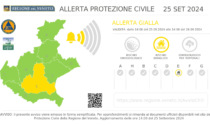 Maltempo, attenzione su Basso Brenta e Bacchiglione: ancora allerta gialla fino al pomeriggio di giovedì