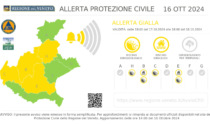 Allerta gialla in Veneto: piogge intense a Padova e in provincia, criticità idrogeologica e idraulica