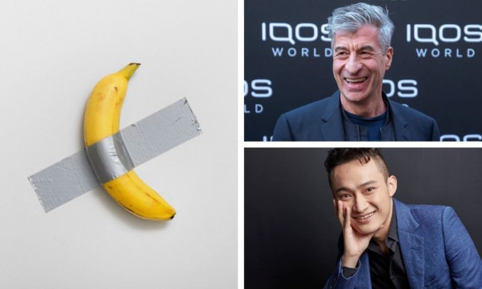 Justin Sun acquista “Comedian”, la banana del padovano Cattelan venduta per 6,2 milioni di dollari