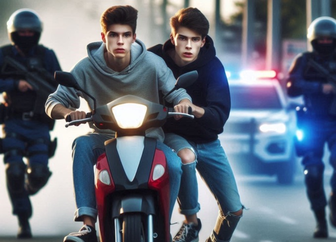 Girano sullo scooter senza casco e provano a scappare dai Carabineri, il motorino era rubato