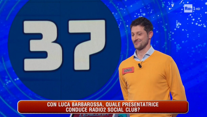 Gionata da Vigonza all’Eredità su Rai Uno: dopo la prima Ghigliottina, si ferma ai 100 secondi