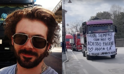 Parata di camion in onore di Thomas Gobbi: camionista rimasto ucciso sul lavoro