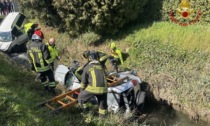 Incidente a Trebaseleghe, auto si scontrano e finiscono in un fossato a bordo strada