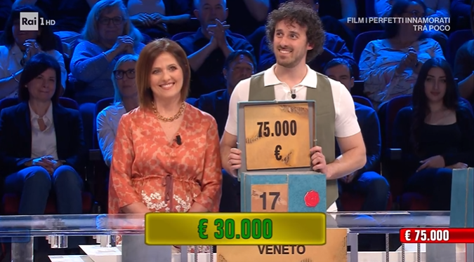 Giovanni da Ponte San Nicolò ad Affari Tuoi: accetta l’offerta da 30mila euro, ma nel suo pacco c’erano 75mila euro