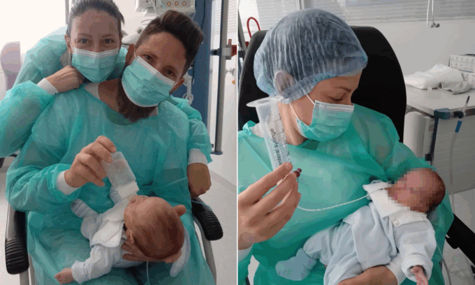 Dopo un parto prematuro, il piccolo Orlando lascia l’ospedale e può andare finalmente a casa