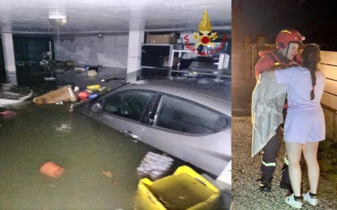 Allagamenti: 30 interventi dei Vigili del fuoco nell’Alta Padovana. Auto bloccata, salvati mamma e neonato