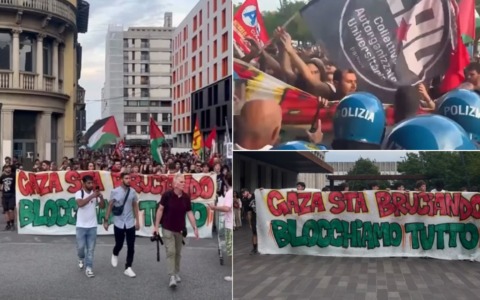 Più di duemila persone alla manifestazione Pro Palestina a Padova, tensioni con la polizia