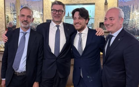 Giancarlo Giorgetti in città per ascoltare le imprese e per sostenere Alberto Stefani governatore
