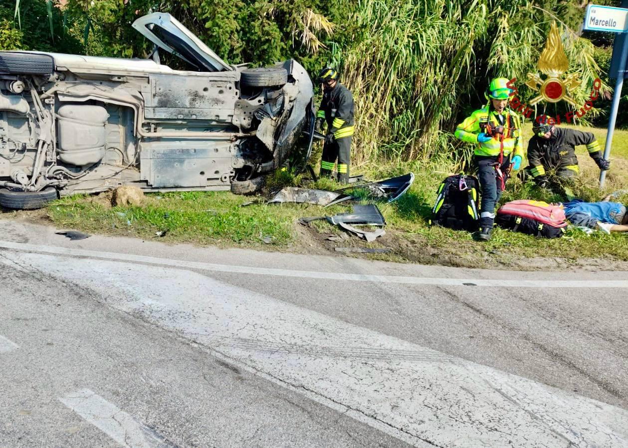 Quattro feriti nell’incidente tra un Doblò e una Skoda a Campodarsego