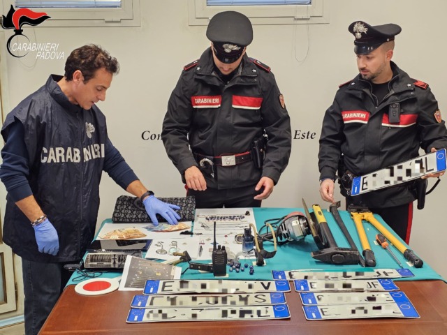 Inseguimento da film nella Bassa padovana: tre arresti dopo un’ora di fuga a folle velocità