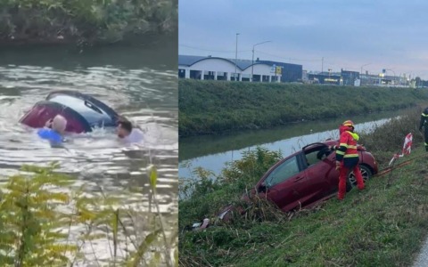 Il video dei due passanti che si tuffano nel canale e salvano dall’auto un 85enne