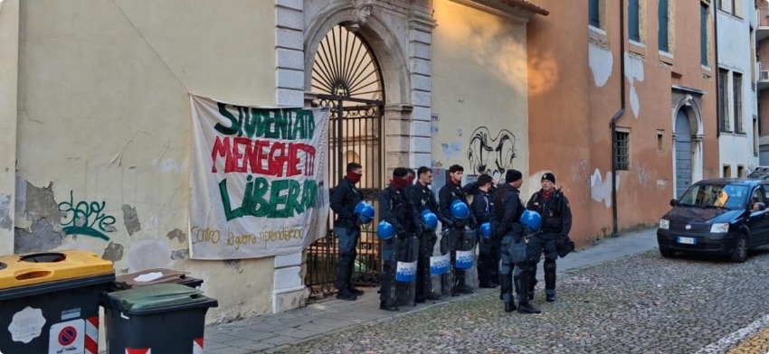 Il 3 novembre il Centro Sociale occupa lo studentato, il 4 la Polizia lo sgombera