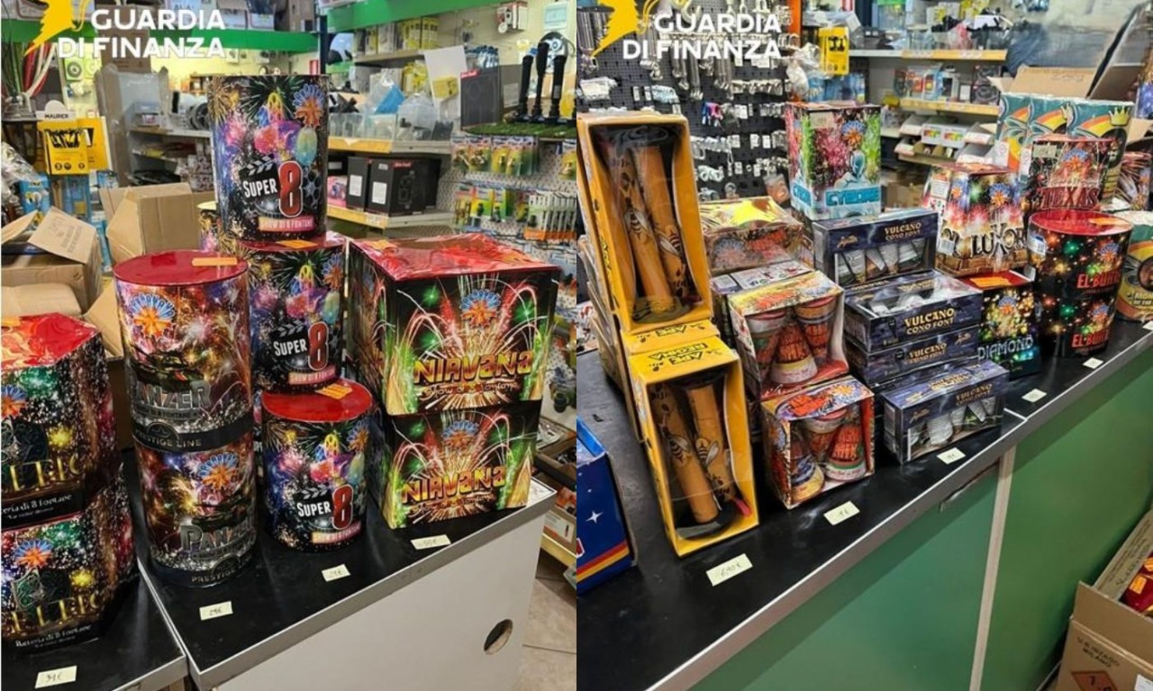 Sequestrata oltre una tonnellata di fuochi d’artificio: due denunce