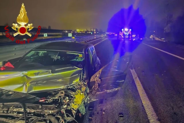 Scontro tra cinque auto sulla Tangenziale Nord a Vigonza