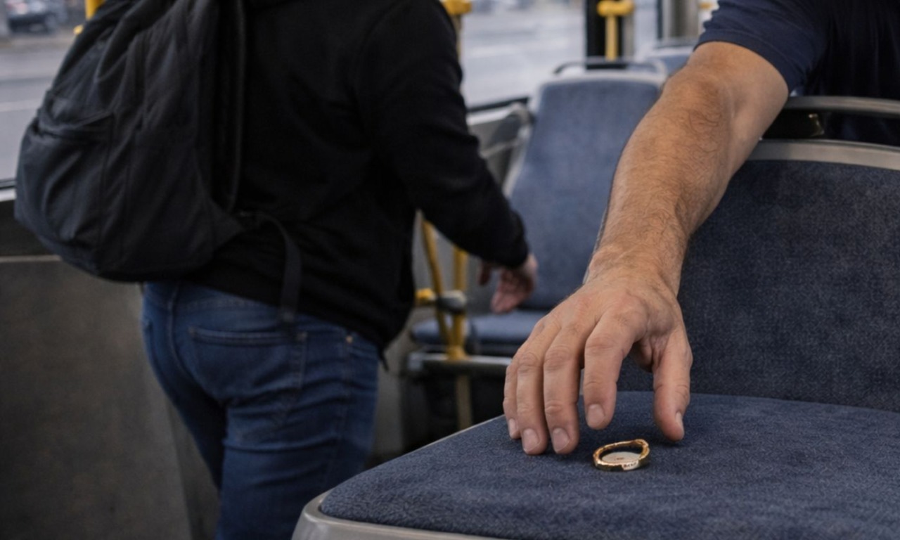 Compra un anello per la ragazza, ma lo perde di vista sul bus e un altro passeggero glielo ruba