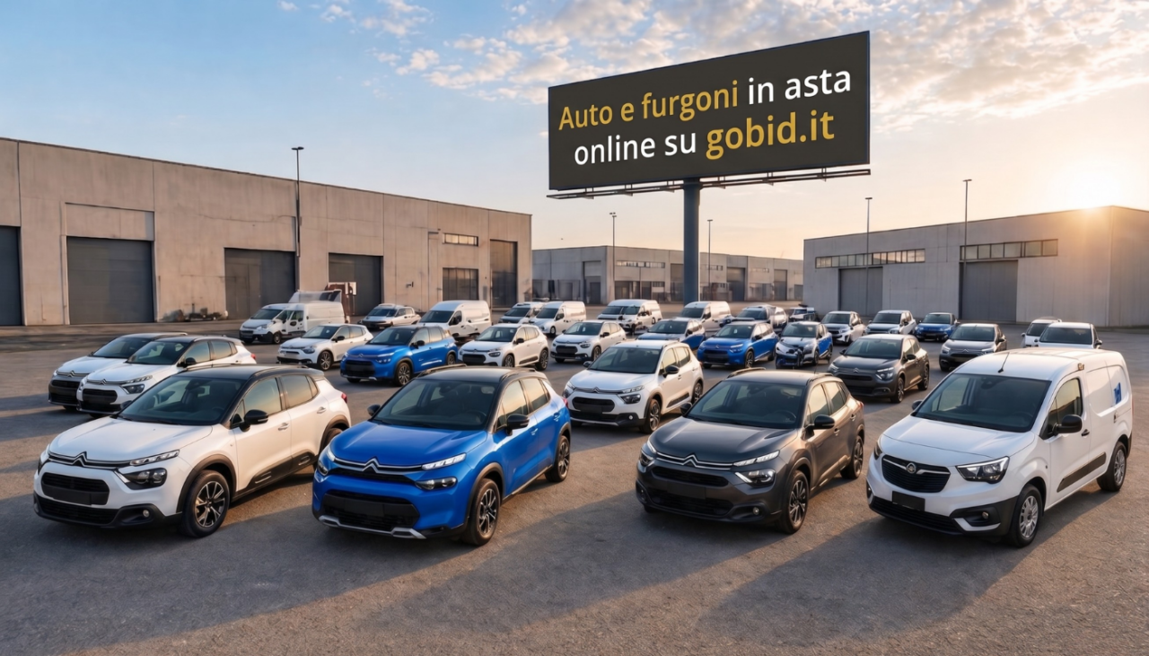 Un intero parco auto all’asta a Padova: oltre 40 veicoli, dai furgoni aziendali alle city car. L’opportunità è su Gobid.it